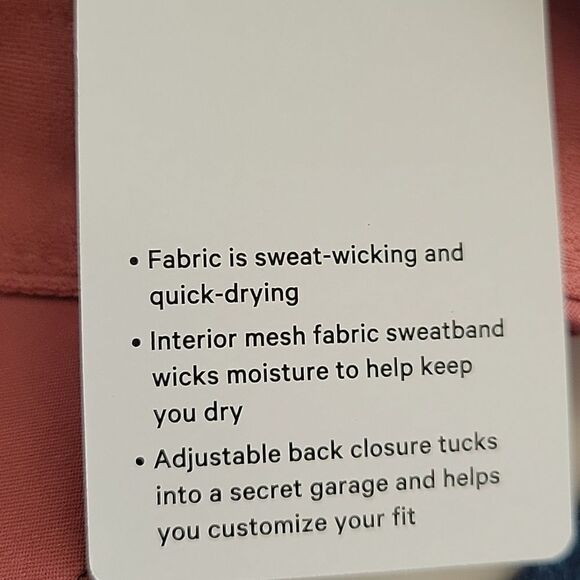 NEW LULULEMON Sweat Wicking Quick Dry SOFT MAUVE PINK BALLER HAT NWT AUTHENTIC - Picture 6 of 6